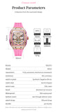 OLEVS 6016 Womens Automatic Watch Self Winding Original Diamond Luxury Date Ladies Dress Classic Luminous Waterproof Wrist Watches