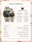 OLEVS Watches for Woman 5567 GL Golden Black
