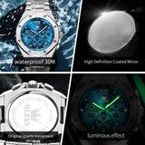OLEVS 3626 Watches for Men Business Dress Analog Quartz Chronograph Gold Plated Stainless Steel Waterproof Luminous Date Classic Mens Wrist Watches Reloj Para Hombre