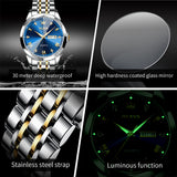 OLEVS Watches for Man 9931 Golden Blue