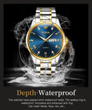 OLEVS Watches for Woman 5563 GL Golden Blue