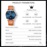 OLEVS 5869 Watches for Men Minimalist Ultra Thin Fashion Casual Analog Quartz Date Watch Waterproof Slim Simple Big Face Dress Mens Wrist Watches with Retro Leather Band for Men Reloj para Hombre