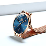 OLEVS Watches for Woman 5869 Rose Blue DW
