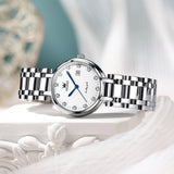 OLEVS 5575 Watches for Womens Analog Quartz Silver Strap Fashions Classic Dress Stainless Steel Date Waterproof Casual Ladies Watches Gift Womens Wrist Watches Reloj Para Mujer White/Pink/Purple