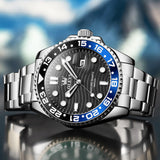 OLEVS 3610 Mens Watches, Silver Dress Gold Classic Luxury Big Large Face Waterproof Watches for Men, Analog Two Tone Stainless Steel Men Wrist Watch