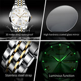 OLEVS Watches for Man 9931 Golden White