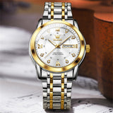 OLEVS Watches for Man 5513 Golden White