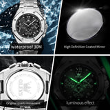 OLEVS 3626 Watches for Men Business Dress Analog Quartz Chronograph Gold Plated Stainless Steel Waterproof Luminous Date Classic Mens Wrist Watches Reloj Para Hombre