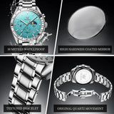 OLEVS 3618 Watches for Men Business Dress Luxury Casual Analog Quartz Stainless Steel Waterproof Luminous Date Mens Wrist Watches Reloj Para Hombre