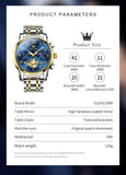 OLEVS Watches for Man 2900 Golden Blue