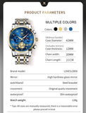 OLEVS Watches for Man 2859 Golden Blue
