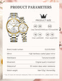 OLEVS 5563Couple Watch Valentines Couple Matching Watches His and Her Couple Set Wrist Watch Men and Women Lovers Wedding Waterproof Romantic Gifts Set of 2