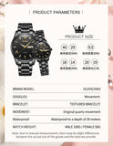 OLEVS 5563Couple Watch Valentines Couple Matching Watches His and Her Couple Set Wrist Watch Men and Women Lovers Wedding Waterproof Romantic Gifts Set of 2
