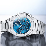 OLEVS 3626 Watches for Men Business Dress Analog Quartz Chronograph Gold Plated Stainless Steel Waterproof Luminous Date Classic Mens Wrist Watches Reloj Para Hombre