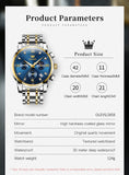 OLEVS Watches for Man 2858 Golden Blue