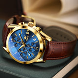 OLEVS Watches for Man 2872 Golden Blue