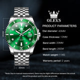 OLEVS Watches for Man 9809 Green
