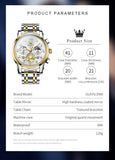 OLEVS Watches for Man 2900 Golden White