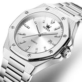 OLEVS 3613 Men's Watch with Gold Bracelet, Business Style, Gift-Ready, 3ATM Waterproof