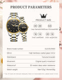 OLEVS 5563Couple Watch Valentines Couple Matching Watches His and Her Couple Set Wrist Watch Men and Women Lovers Wedding Waterproof Romantic Gifts Set of 2