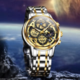 OLEVS Watches for Man 9947 Golden Black