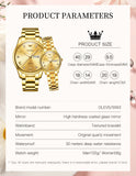 OLEVS 5563Couple Watch Valentines Couple Matching Watches His and Her Couple Set Wrist Watch Men and Women Lovers Wedding Waterproof Romantic Gifts Set of 2