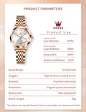 OLEVS 5189 Watch for Women Mesh Strap Fashion Rose Gold Dress Watches