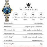 OLEVS Watches for Woman 3620 Golden Blue