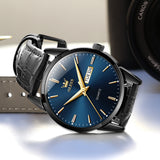 OLEVS Watches for Man 6898 Black Blue