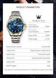 OLEVS Watches for Man 2906 Golden Blue