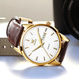 OLEVS Watches for Man 6898 Golden White