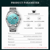 OLEVS 3618 Watches for Men Business Dress Luxury Casual Analog Quartz Stainless Steel Waterproof Luminous Date Mens Wrist Watches Reloj Para Hombre