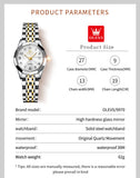 OLEVS Watches for Woman 9970 Golden White