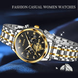 OLEVS 2897 Watches for Womens Business Luxury Casual Analog Quartz Diamond Stainless Steel Chronograph Waterproof Luminous ladies Watches Reloj Para Mujer Gold/White/Black/Blue