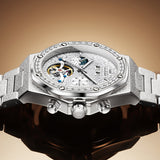 OLEVS 9805 Automatic Mens Watches Self Winding Mechanical Business Diamond Luxury Dress Stainless Steel Waterproof Luminous Wrist Watch