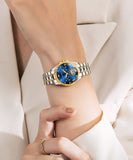 OLEVS 3202 Women Diamond Watches Automatic Mechanical Luxury Dress Ladies Rose Gold Sapphire Crystal Wrist Watch