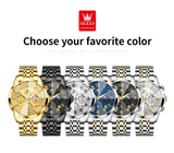 OLEVS Watches for Men 3676 Golden White