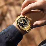 OLEVS Watches for Men TY713 All Golden Black