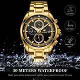OLEVS Watches for Men TY713 All Golden Black