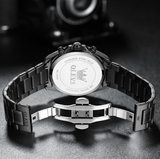 OLEVS Watches for Men TY713 All Black Blue