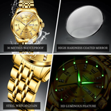 OLEVS Watches for Men 3620 Golden