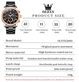 OLEVS Watches for Men 3660 Rose Black