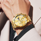OLEVS Watches for Men 3678 Golden