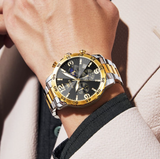 OLEVS Watches for Men 3678 Golden Black