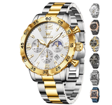 OLEVS Watches for Men 3678 Golden White