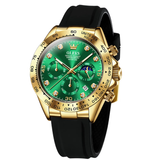 OLEVS Watches for Men 2875 Golden Green