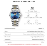 OPK Watches for Men 8170 Golden Blue