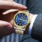 OPK Watches for Men 8174 Golden Blue