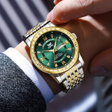 OPK Watches for Men 8174 Golden Green