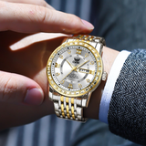 OPK Watches for Men 8174 Golden White